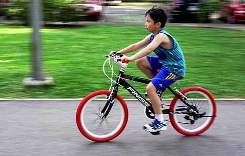 Wheels of a running cycle have rotational kinetic energy