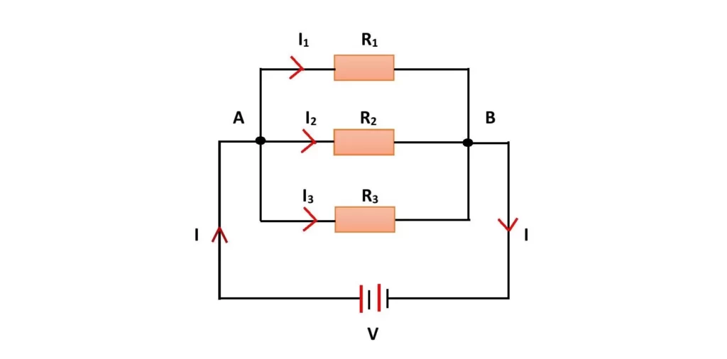 Voltage drop across resistors in Parallel