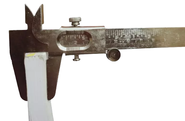 Measuring thickness with a Vernier Caliper
